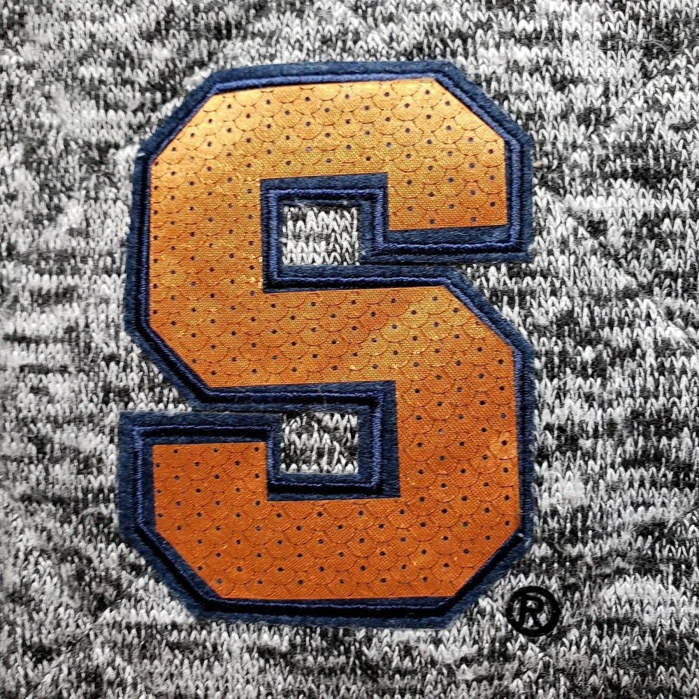 Gameday Couture Syracuse Orange Quilted Vest Womens XL Grey Marl Full Zip NCAA